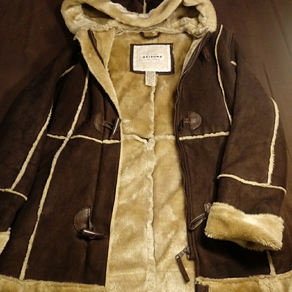 Arizona Jean Company brown faux fur coat